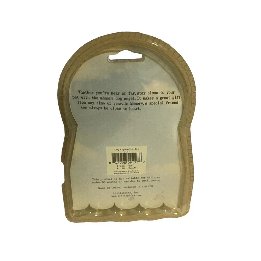SHIH TZU Dog Memory Angel Christmas Gift Ornament Fur Baby Rainbow Bridge